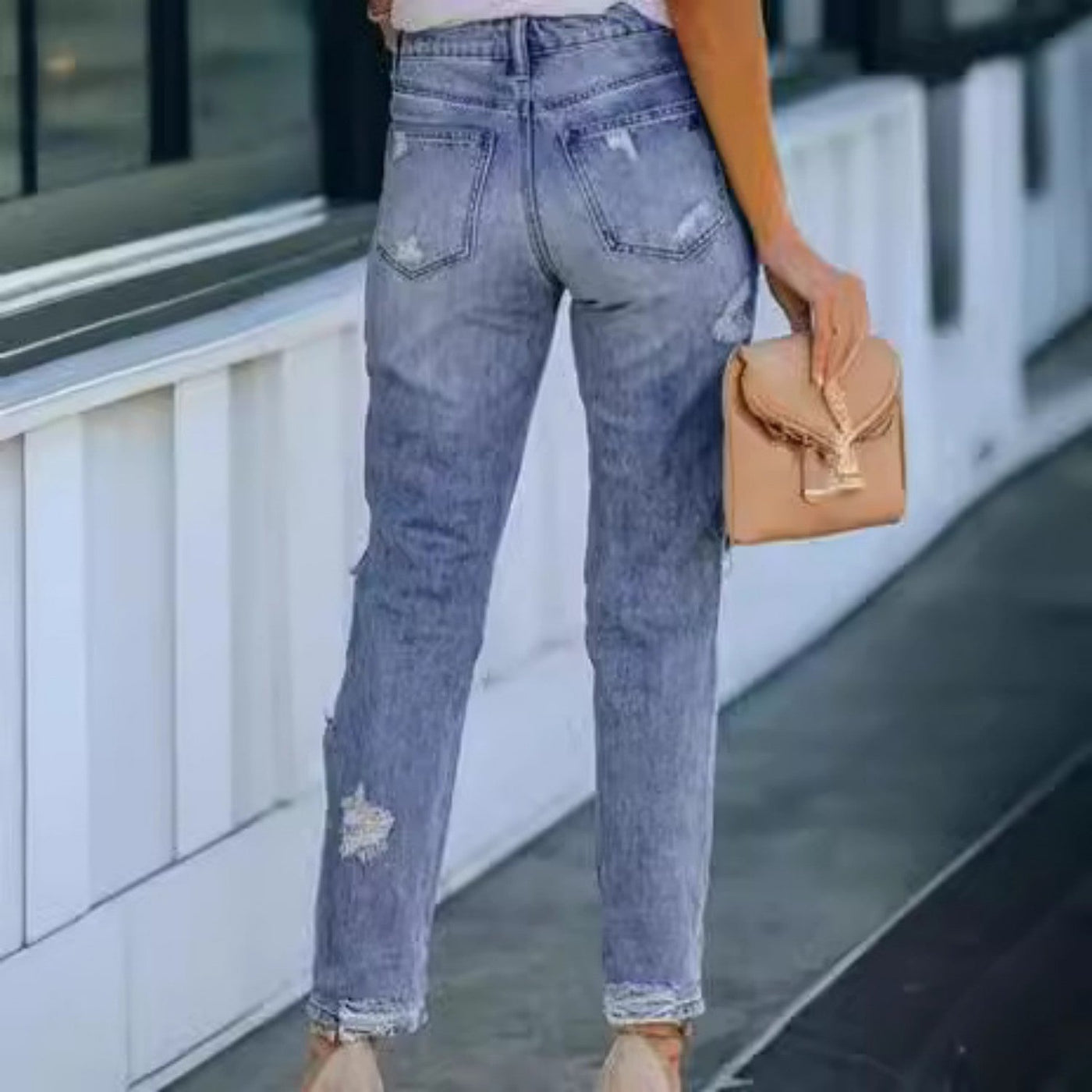 Gescheurde Slim-fit Jeans voor Dames
