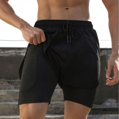 Dubbelgelaagde Stretchshorts