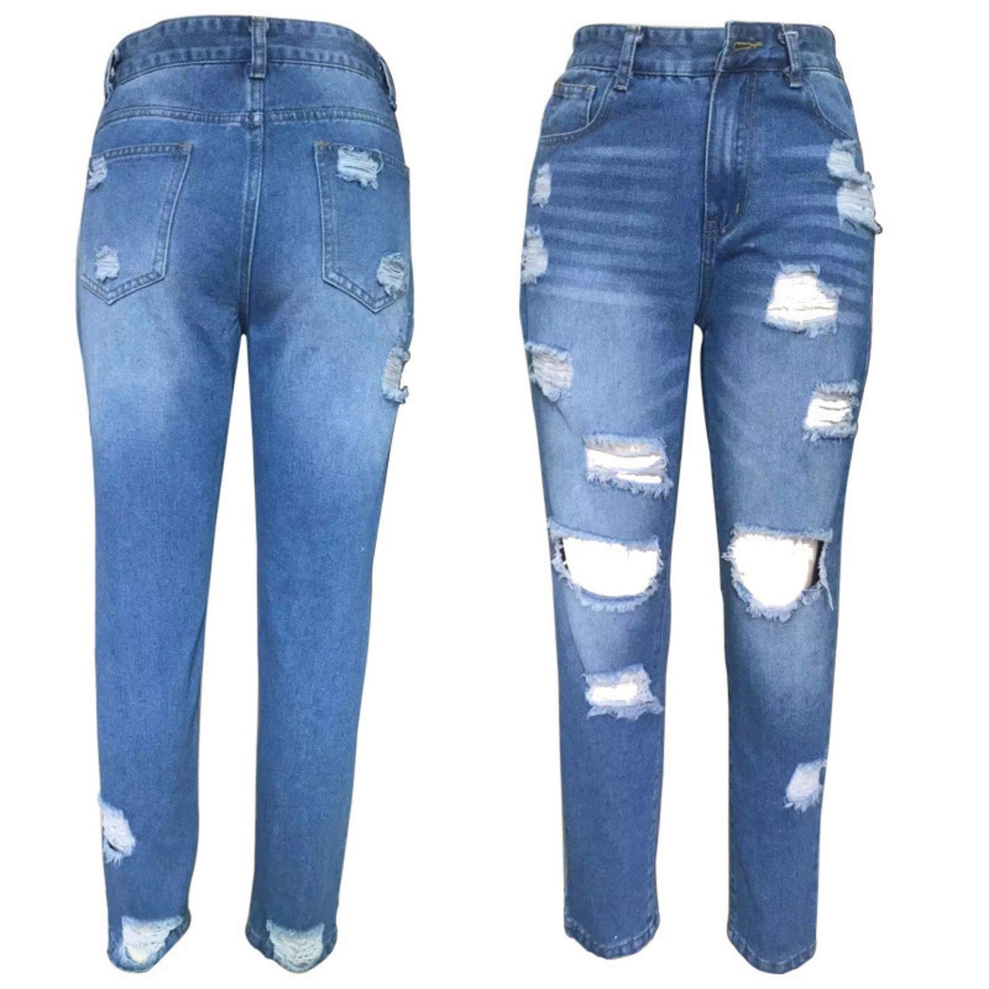 Gescheurde Slim-fit Jeans voor Dames