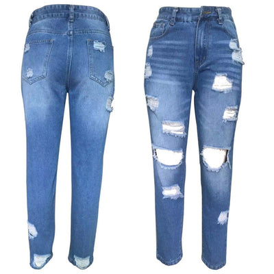 Gescheurde Slim-fit Jeans voor Dames