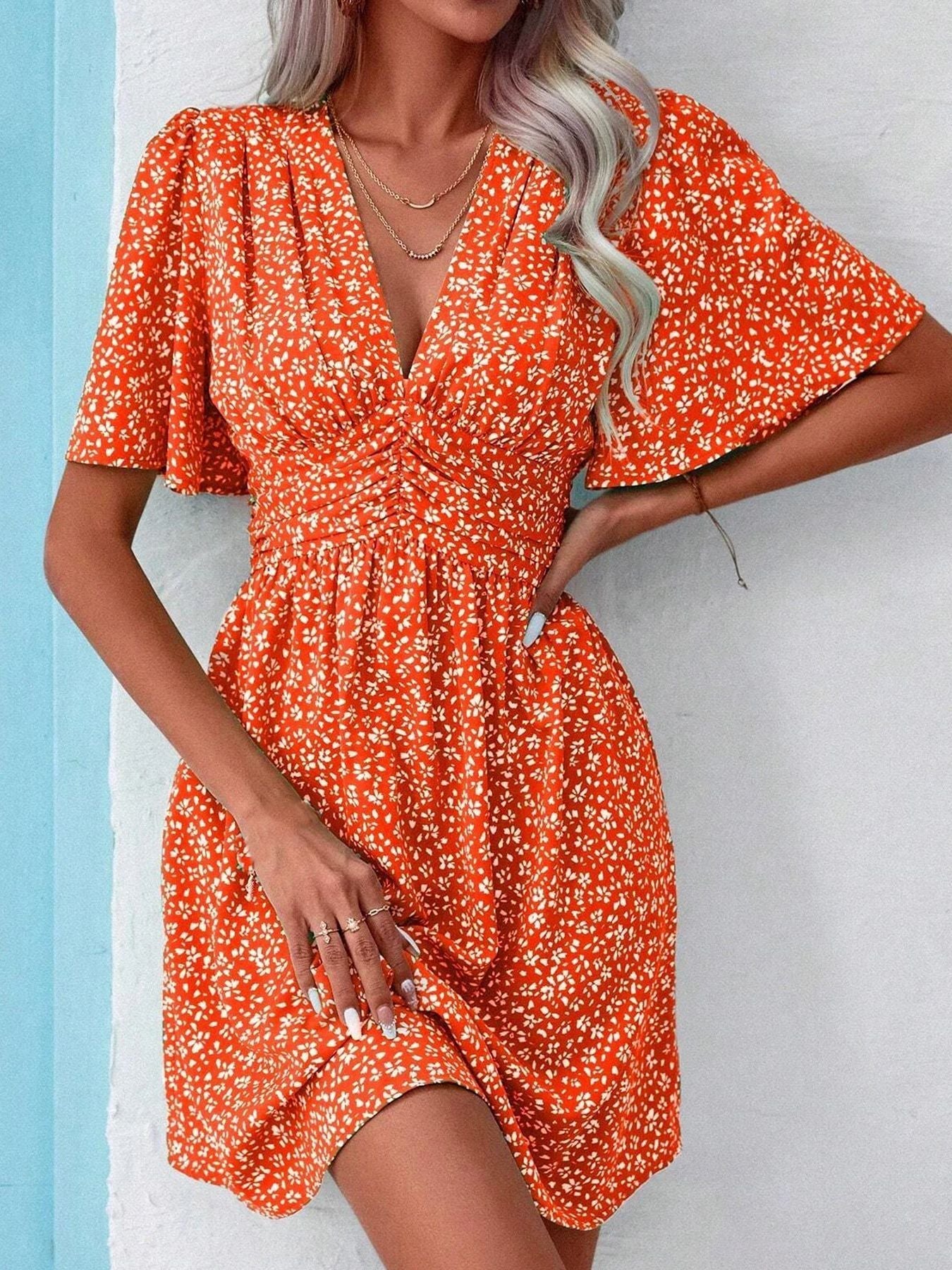 Comfortabele en Casual Jurk met Korte Mouwen